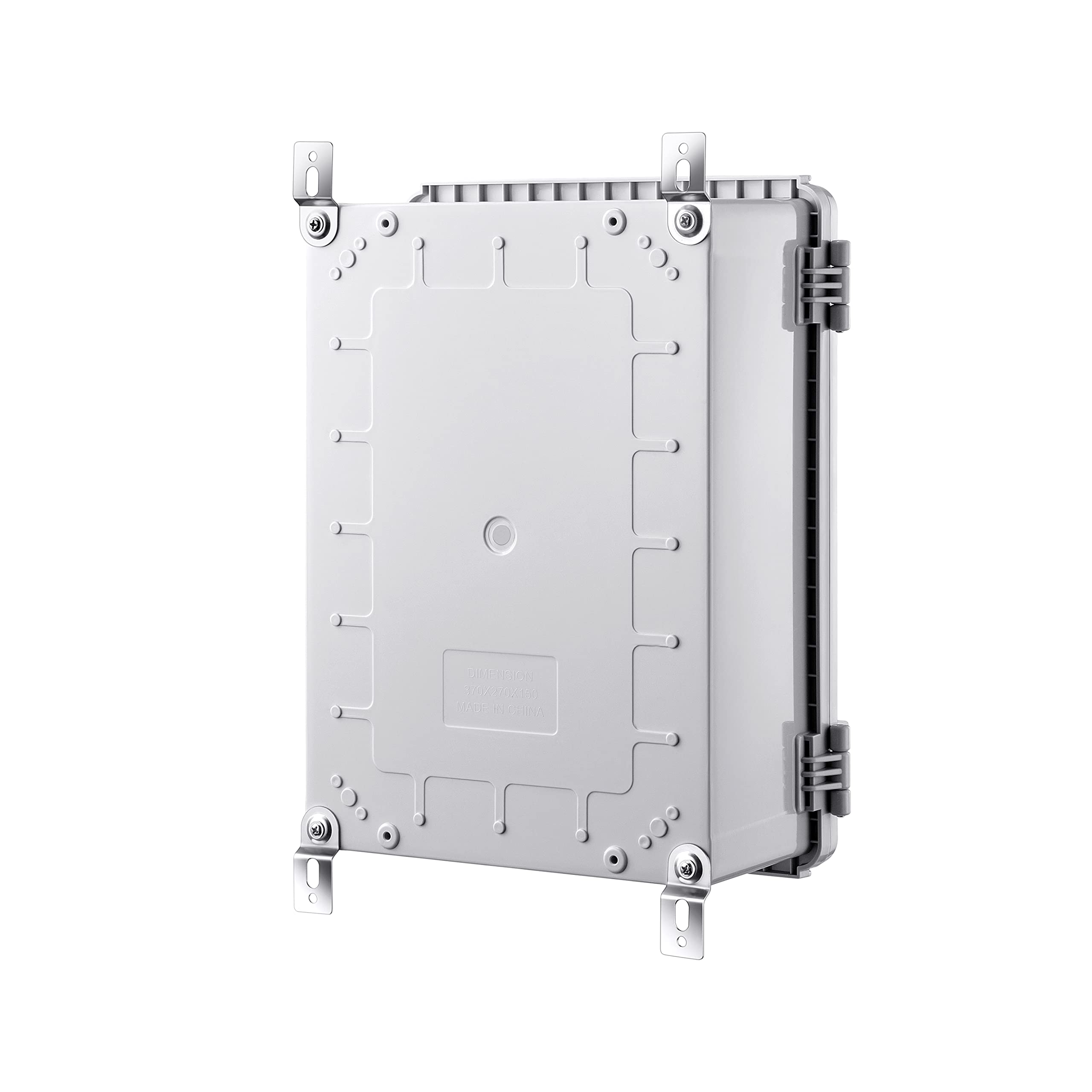 Gratury enclosure featuring stainless steel latches for a secure, watertight seal.