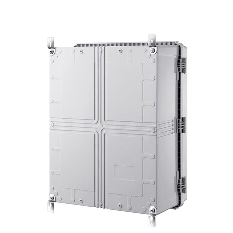Gratury enclosure allows drilling cable outlets for flexible wiring options