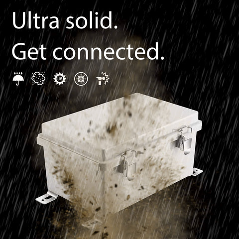 Gratury Junction Box IP67 enclosure withstands rain, dust, and splashes in harsh environments.