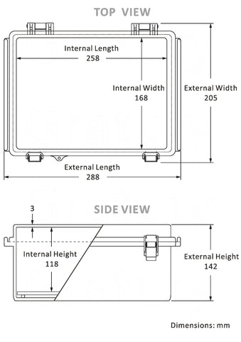 Gratury Junction Box includes mounting panel for secure PCB, terminal, or components.