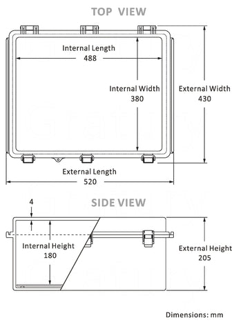 Gratury junction box includes mounting plate for easy PCB or component installation