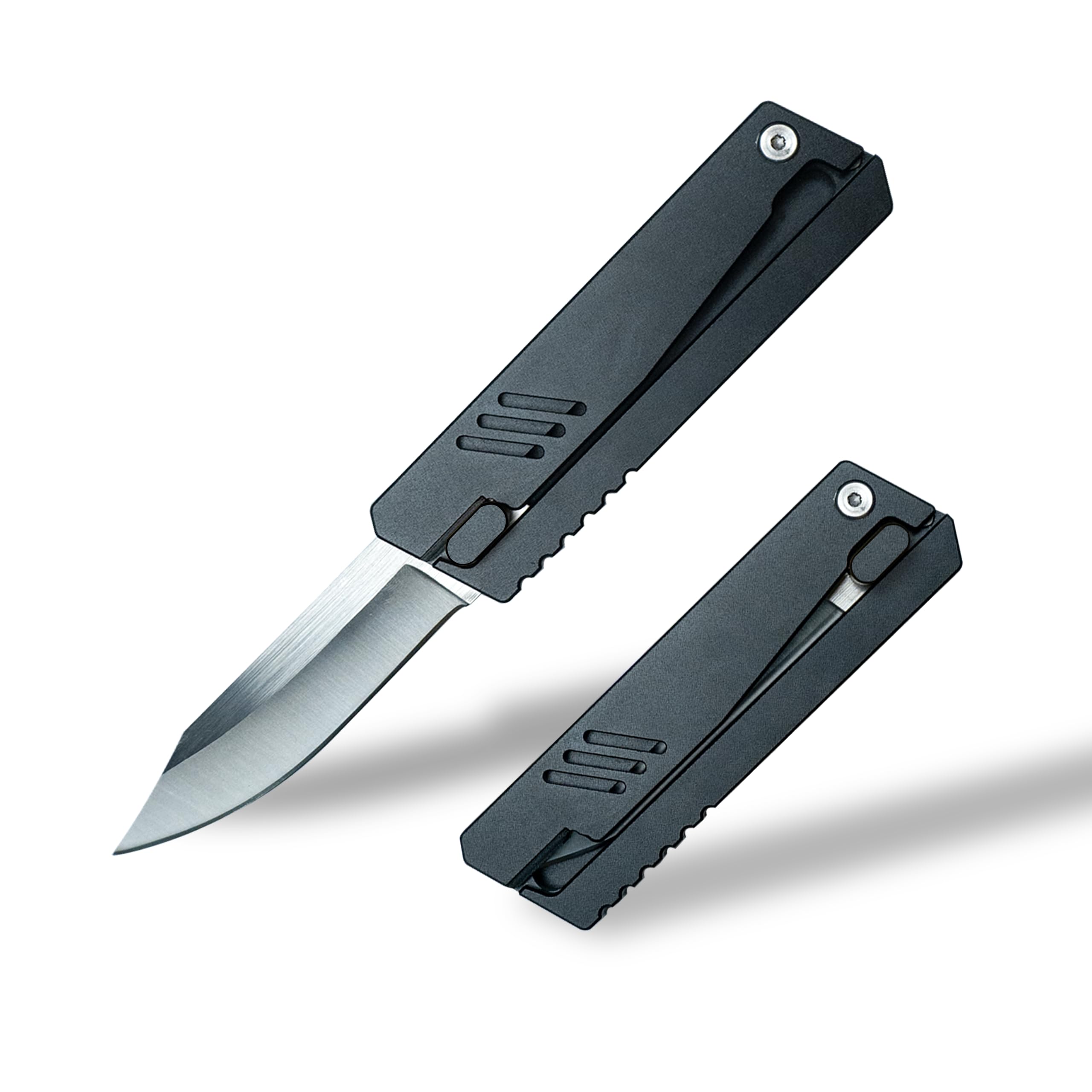 Gravityard Utility Pocket Knife Obsidian Black closed for safe daily carry.