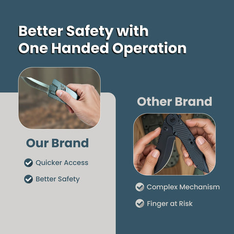 Gravityard Obsidian Black knife, one-handed opening facilitates quick access.
