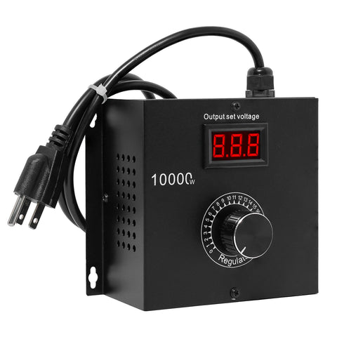 Close-up of GRDM controller knob for precise speed and voltage adjustment