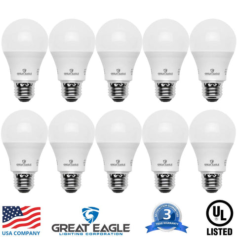 Great Eagle LED A19 bulb delivers 1050 lumens for bright rooms.
