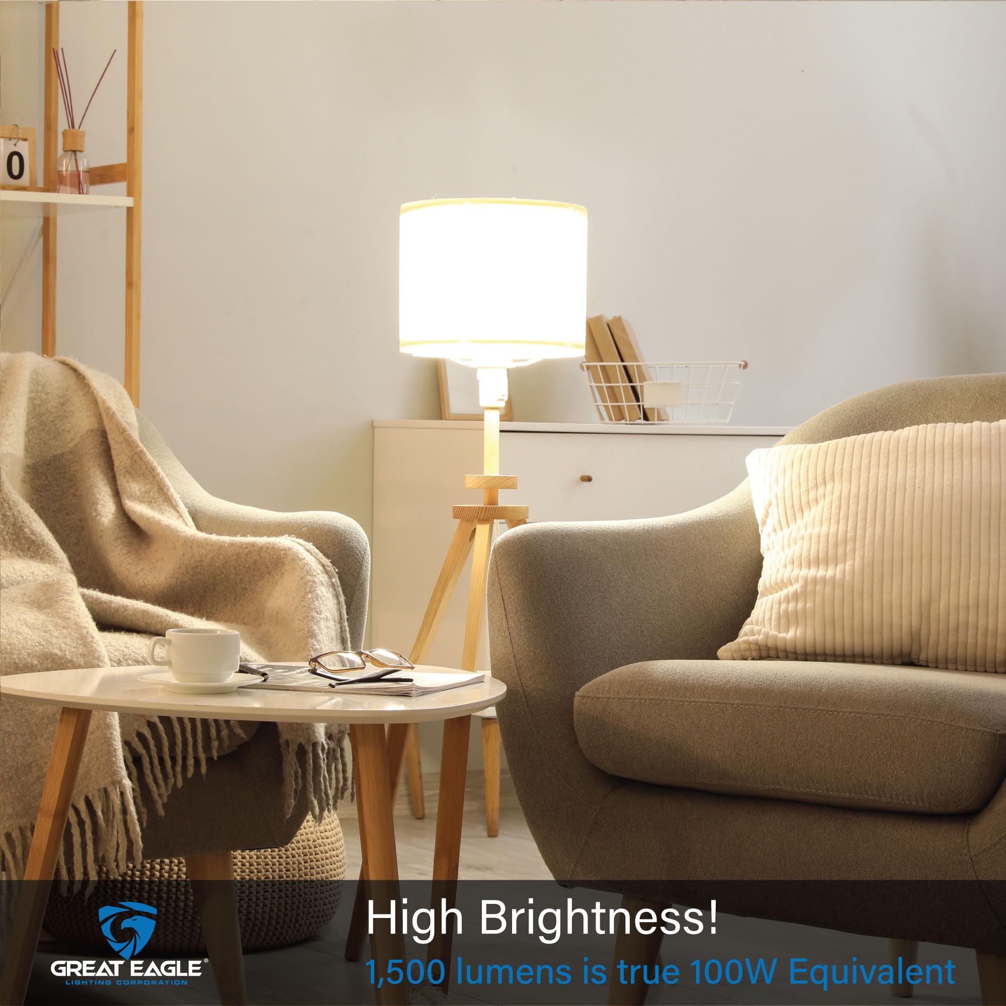 Great Eagle A19 LED bulbs with E26 base install quickly in most fixtures