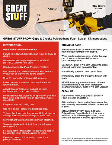 Great Stuff Pro complete kit keeps project-ready supplies together