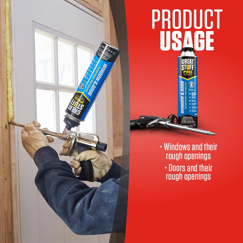 Great Stuff Pro extension straws reach tight gaps