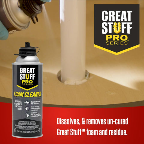 Great Stuff Pro kit box showing complete sealant system