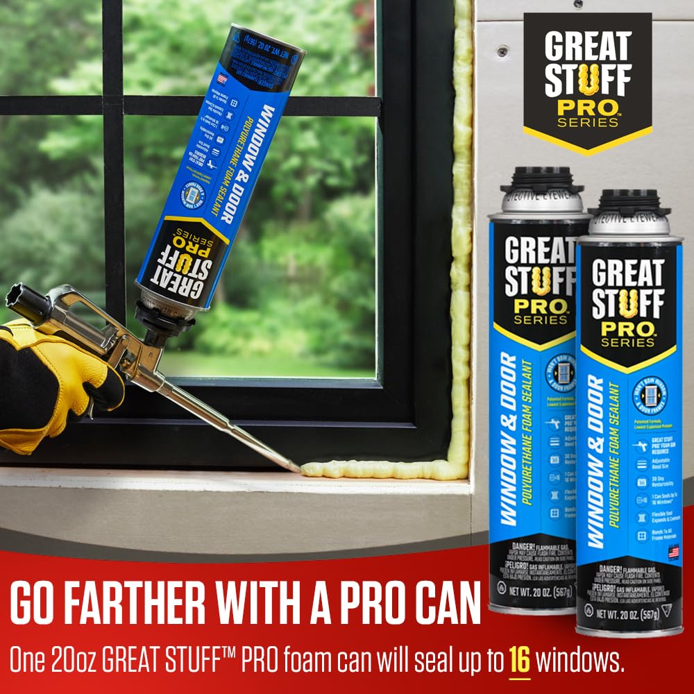 Great Stuff Pro nozzles set for precise foam placement