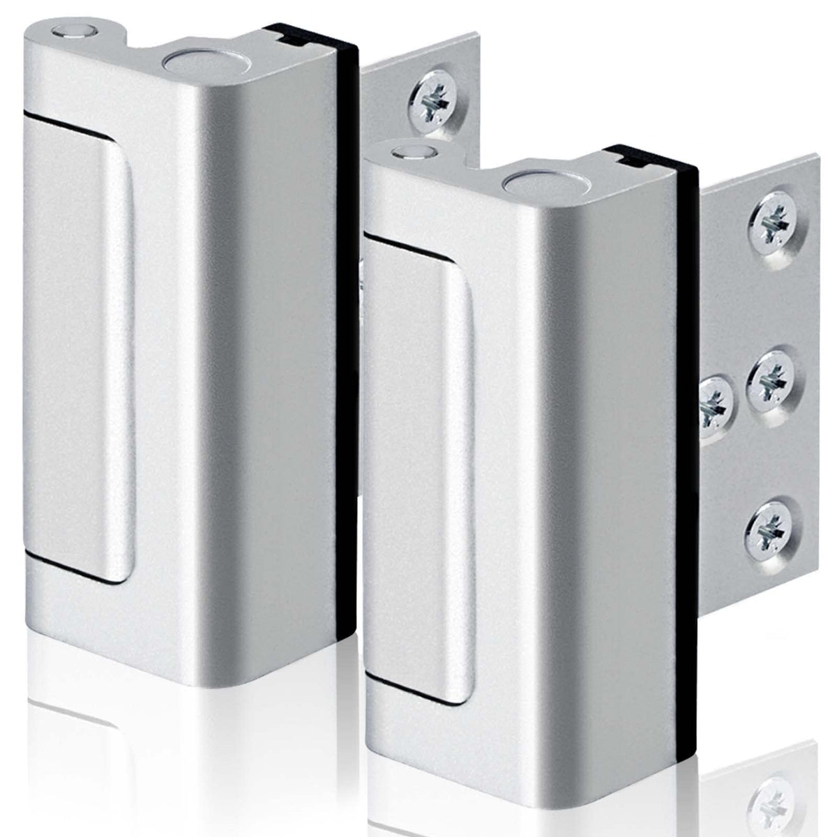 GreaTalent 2Pack door reinforcement lock installed on a silver frame for added security