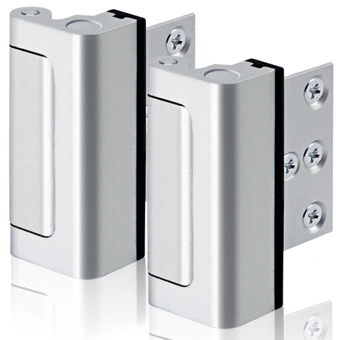 GreaTalent 2Pack door reinforcement lock installed on a silver frame for added security