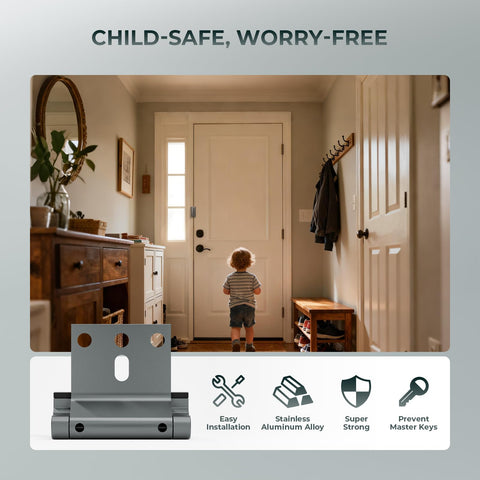 GreaTalent fast installation with seven screws fits most doors.