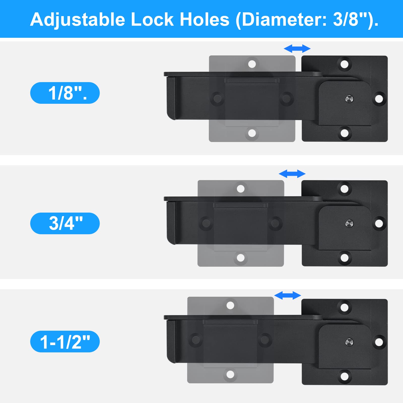 GreaTalent three preset padlock holes for flexible locking options.