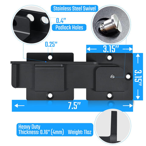 GreaTalent twin symmetric plates enabling stable and robust gate installation.