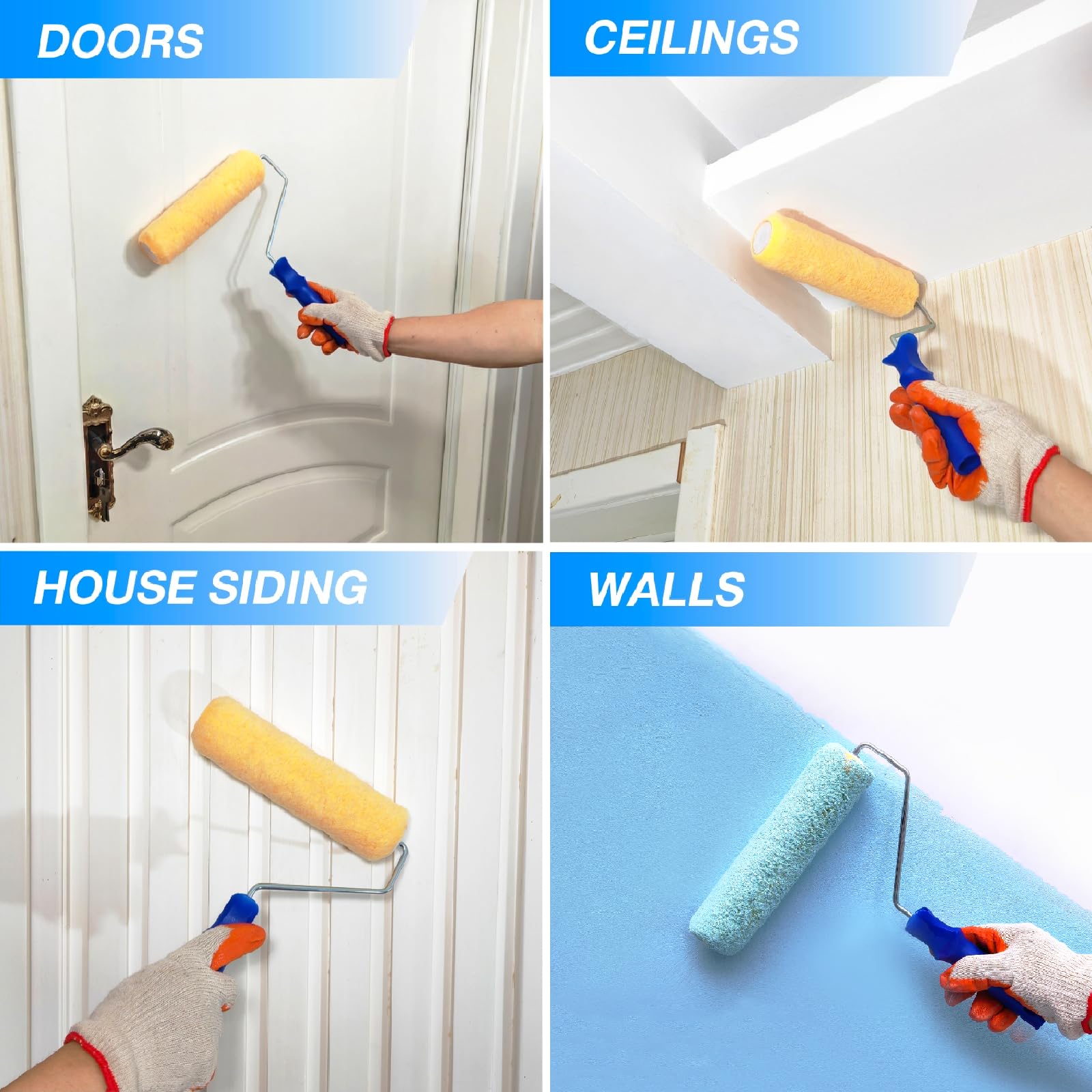 Greatandrew 9-inch roller covers easily attach to standard frames