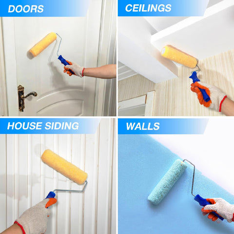 Greatandrew 9-inch roller covers easily attach to standard frames