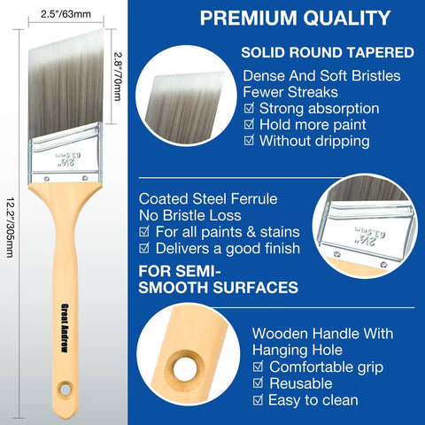 Greatandrew 1-5in brush density close-up shows balanced paint pickup and control