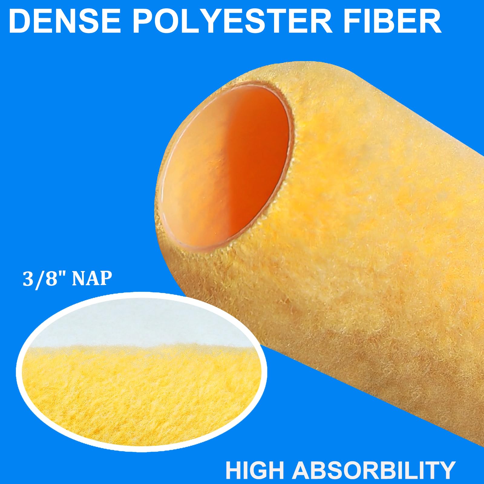 Greatandrew dense fibers reduce drips and splatters during painting