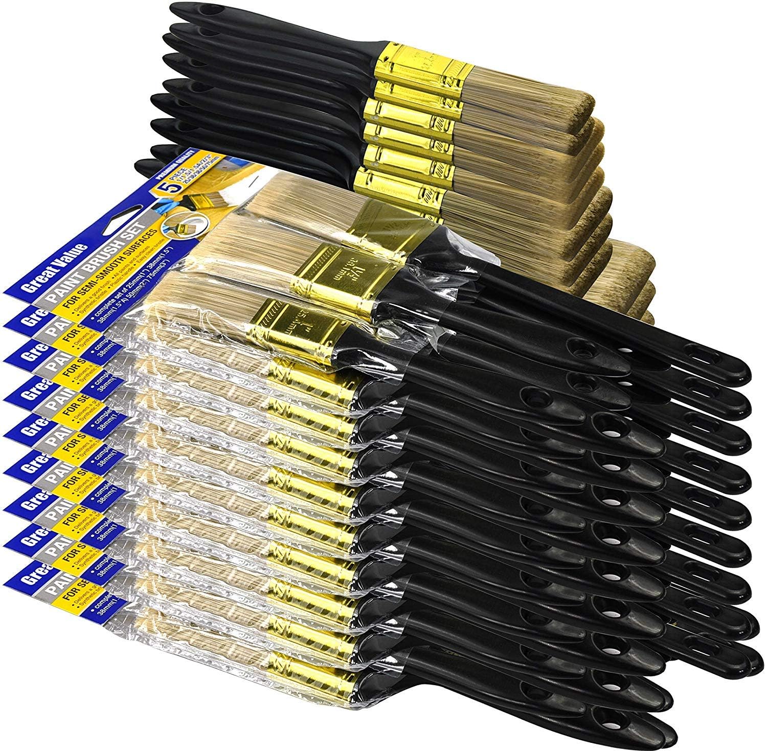 Great Andrew paint brushes set, 30-piece pack, ideal for multiple home projects
