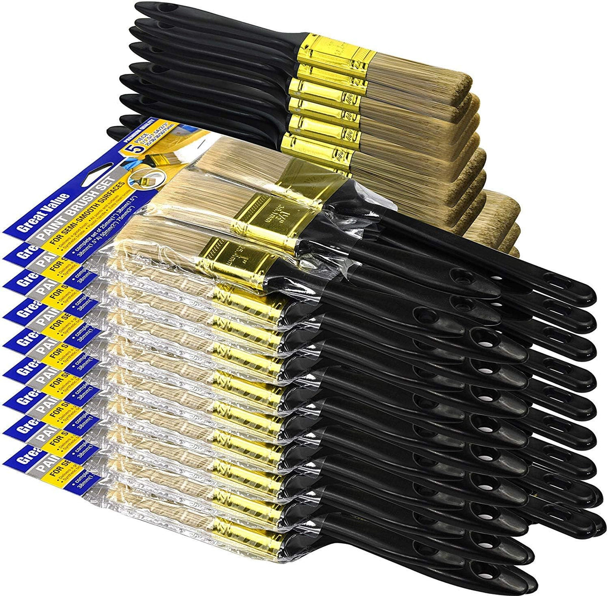 Great Andrew paint brushes set, 30-piece pack, ideal for multiple home projects