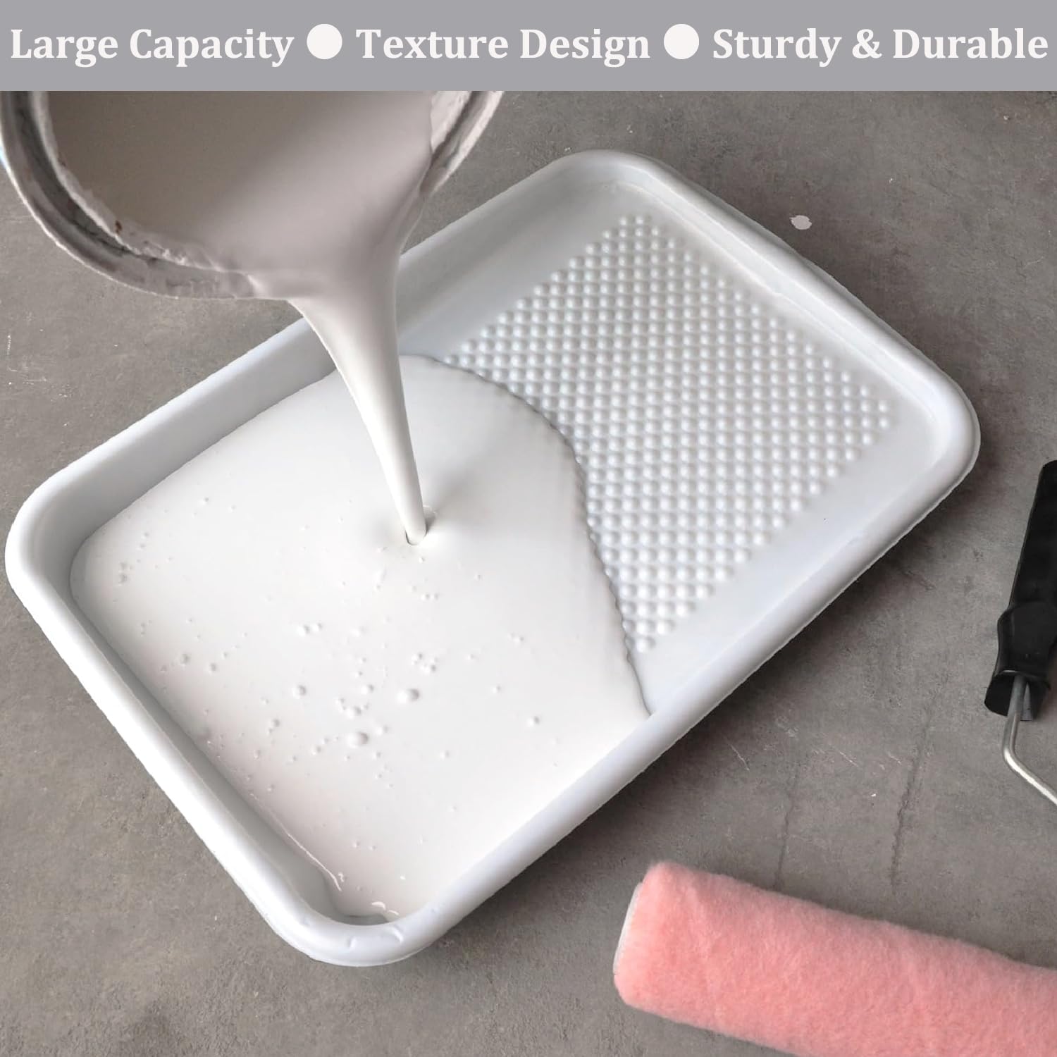 Greatandrew textured liner reduces drips for neater results