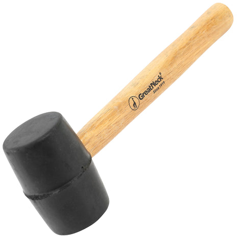 GreatNeck RM8 rubber mallet head close-up showing non-marring impact for delicate surfaces.