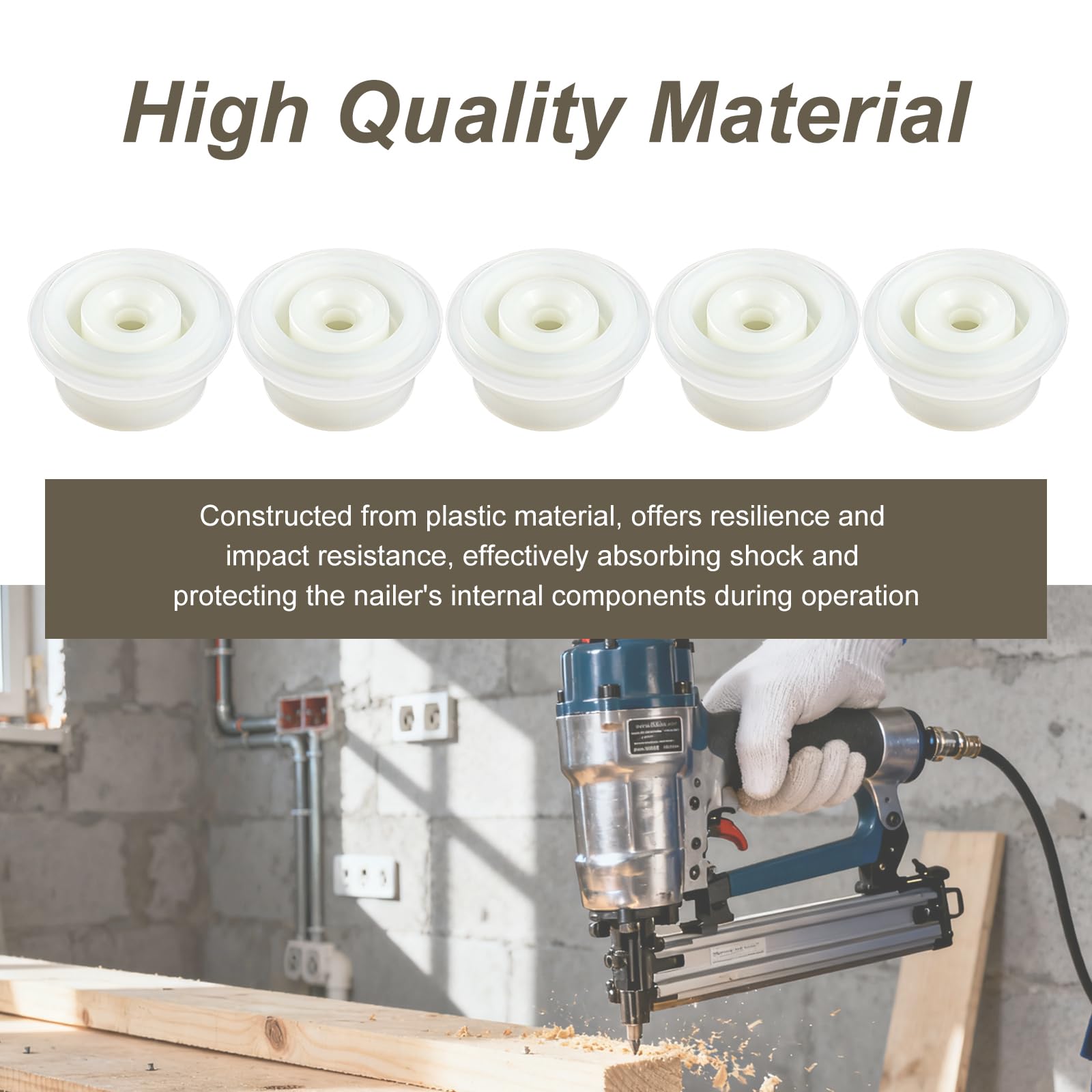 Greatshow Hitachi NR83A3 compatibility; compatible piston bumper for reliable framing jobs.