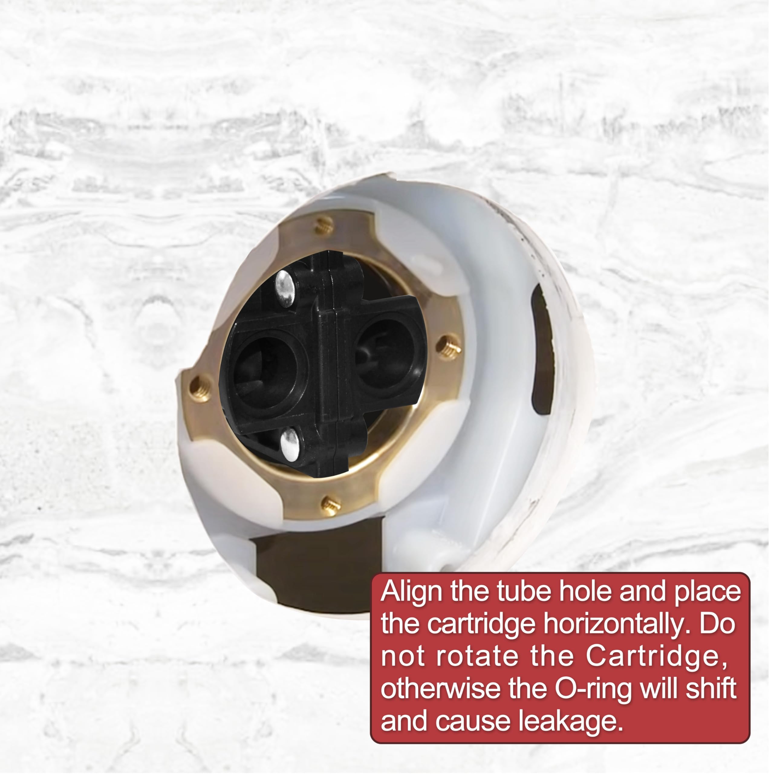 Proper O-ring placement tip during installation.