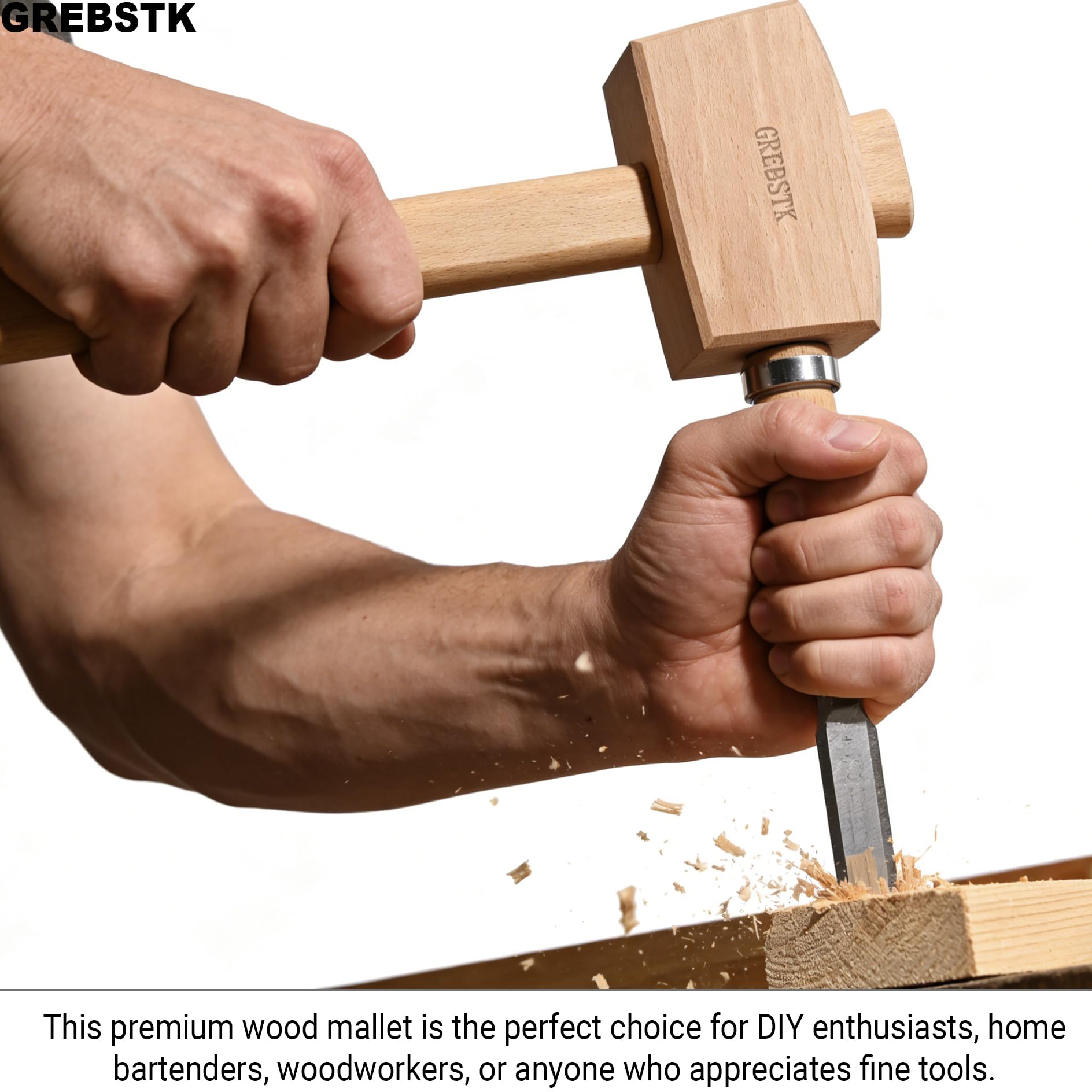 GREBSTK Beech Wood Mallet makes a thoughtful gift for woodworking lovers.