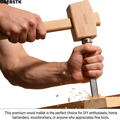 GREBSTK Beech Wood Mallet makes a thoughtful gift for woodworking lovers.