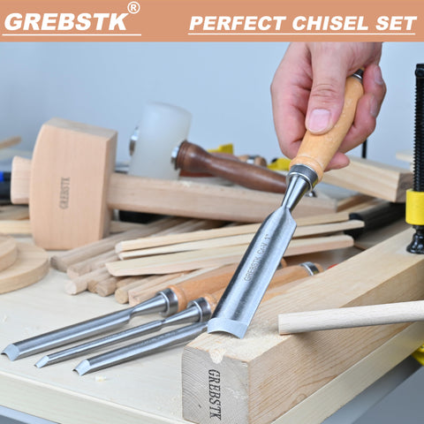 GREBSTK edge honed sharp for immediate woodwork on soft and hard woods.