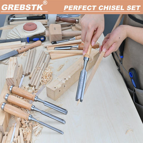 GREBSTK precision beveled edge enabling detailed engraving on wood.