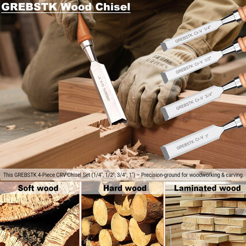 GREBSTK beechwood handle offers ergonomic grip and control.