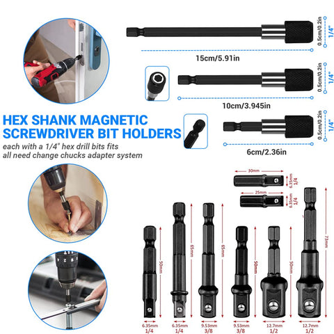 Grednfhat flexible drill extension reaches awkward corners with bendable design