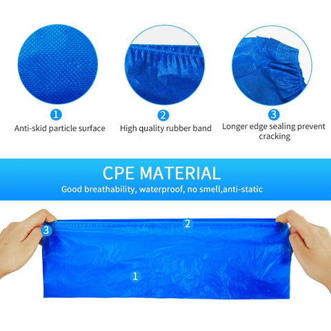 Green Convenience one size fits most shoe covers with elastic band for a snug fit