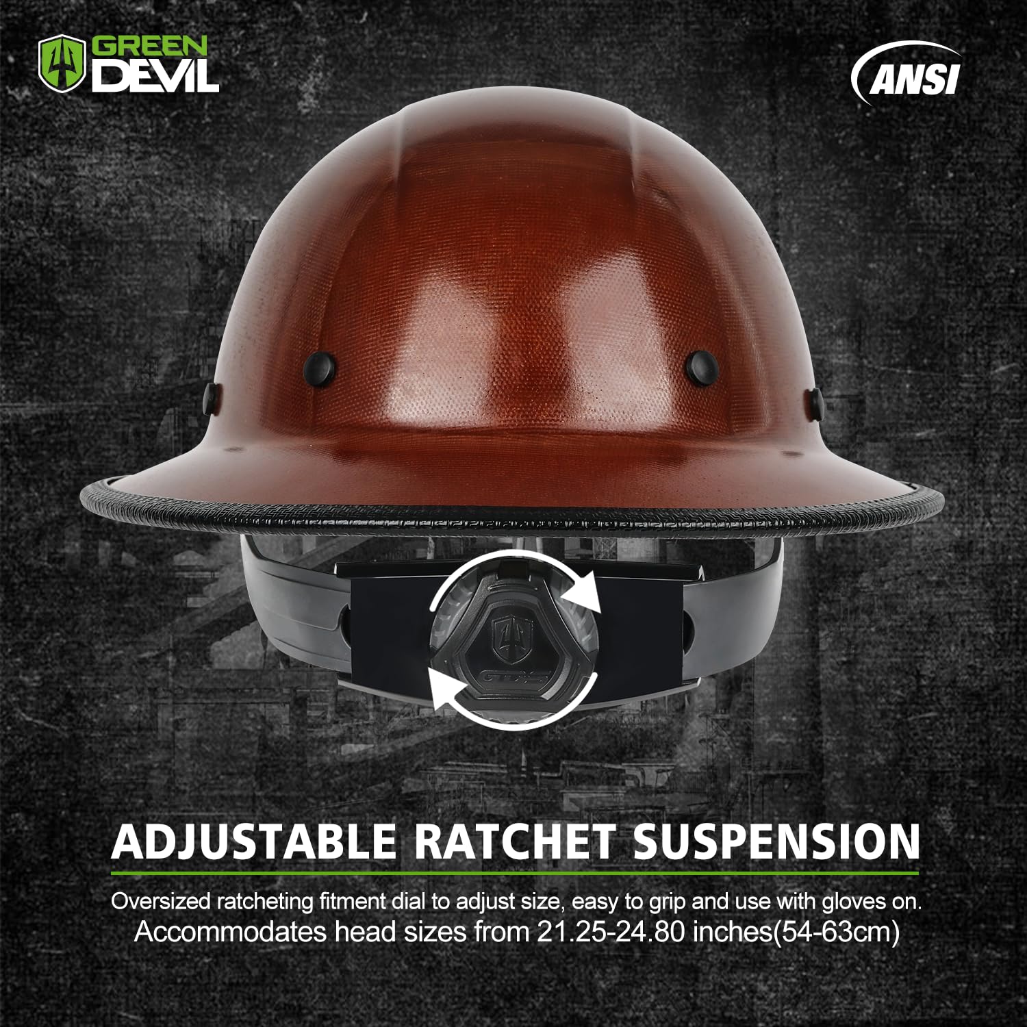 GREEN DEVIL 4-point suspension system for comfortable fit