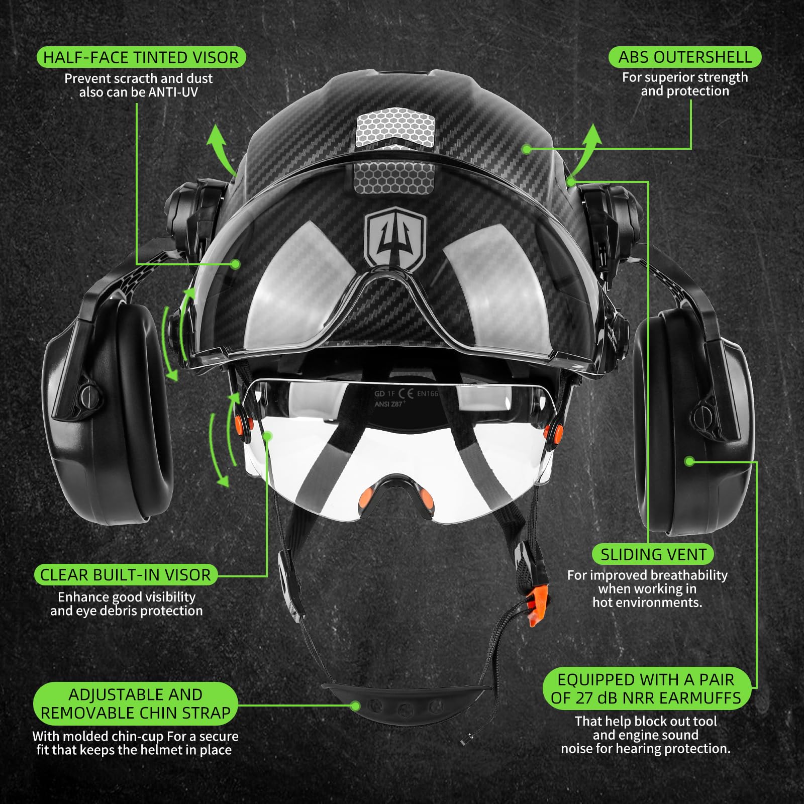 GREEN DEVIL 6-point suspension offering comfortable head support