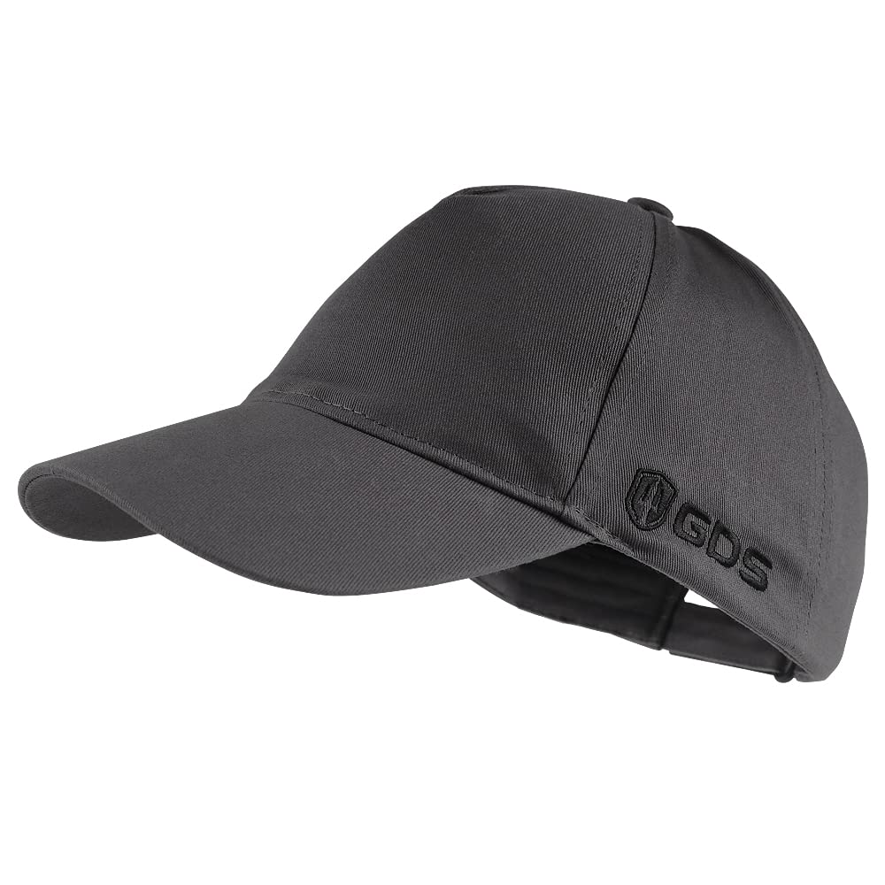 GREEN DEVIL custom embroidery detail on cap, stylish and understated protection.