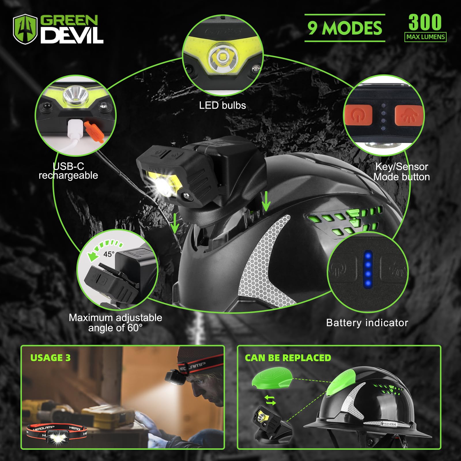 GREEN DEVIL Matrix 6-point suspension delivers comfortable shock absorption.