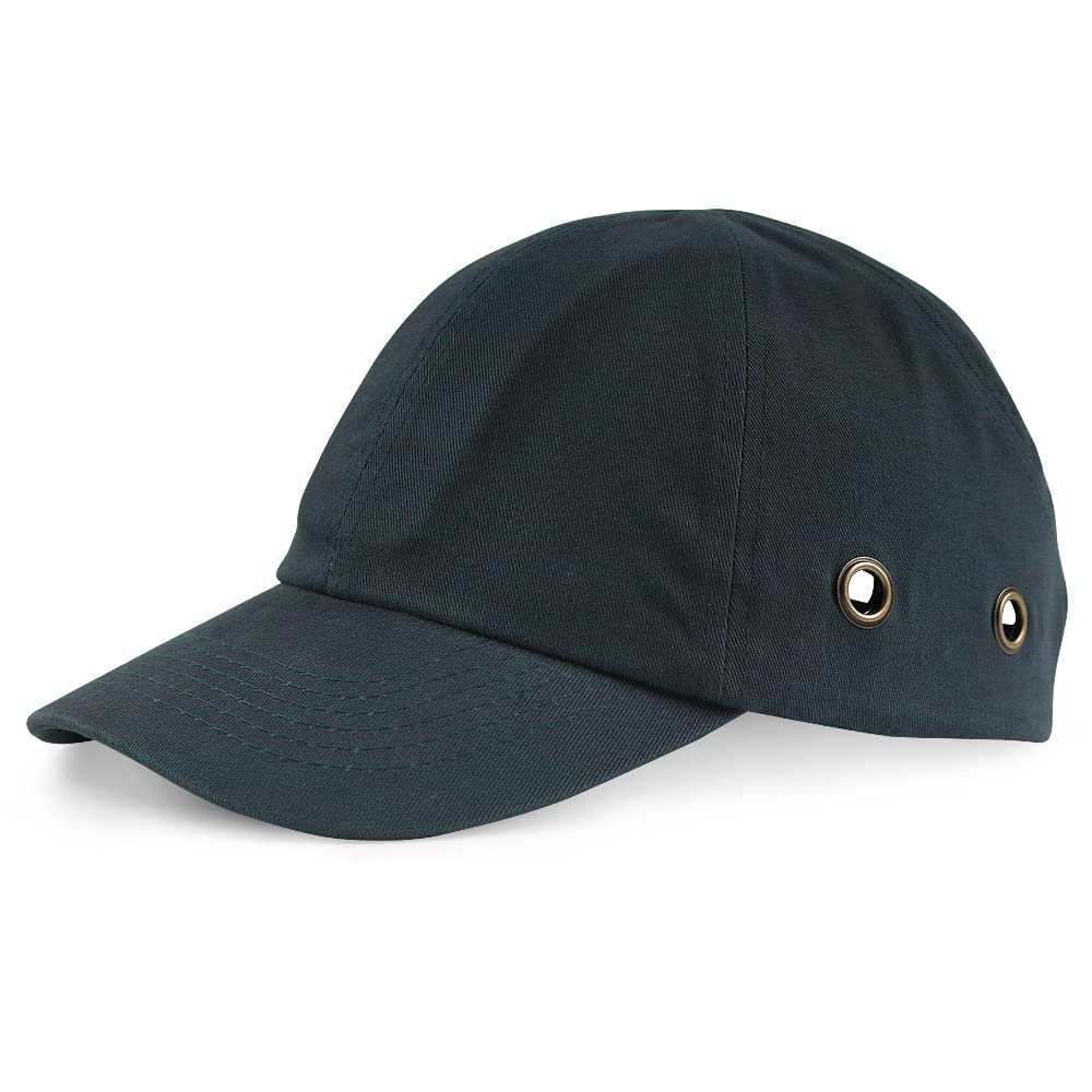 Green Devil safety bump cap front view with adjustable strap for quick, secure fit.