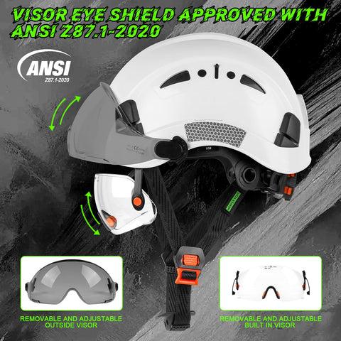 Green Devil safety hard hat made from ABS for durability and impact resistance.