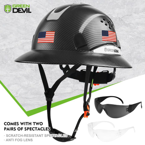 GREEN DEVIL safety helmet with UV protection for sunny days