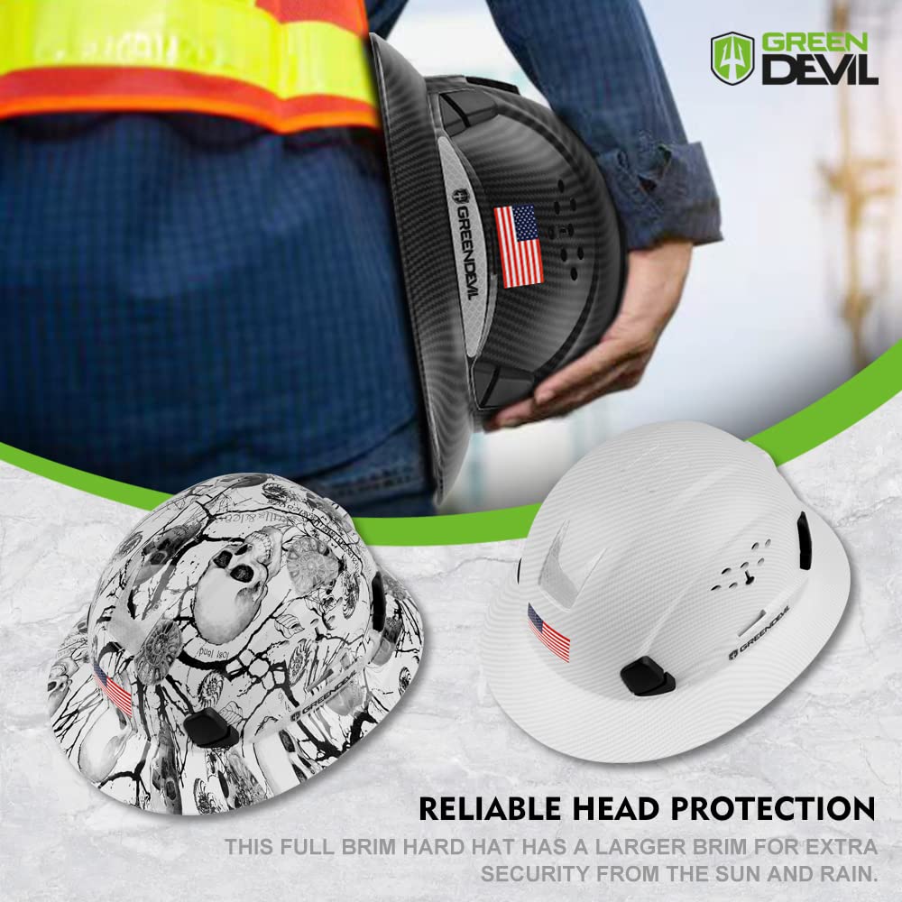 GREEN DEVIL replaceable sweatband and chinstrap for all-day comfort