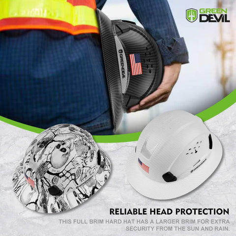 GREEN DEVIL replaceable sweatband and chinstrap for all-day comfort
