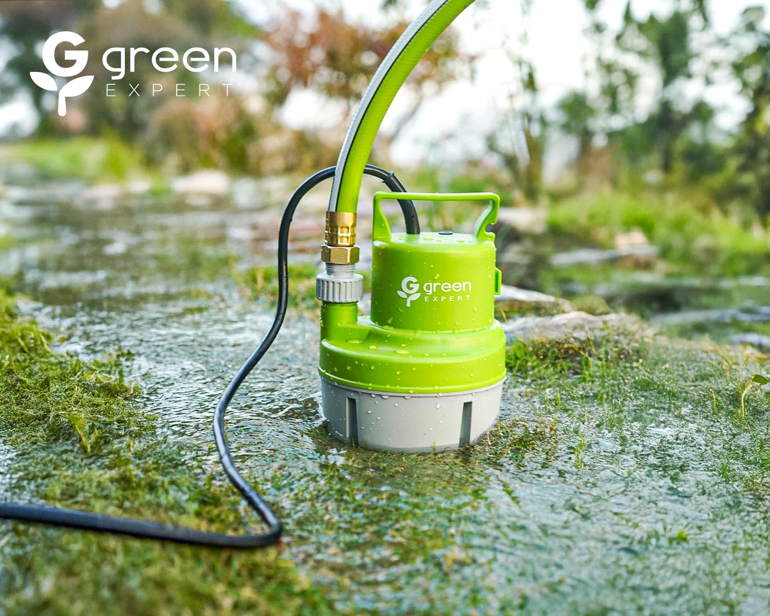 Green Expert pump in use for basement or pool area drainage