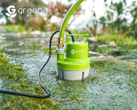 Green Expert pump in use for basement or pool area drainage