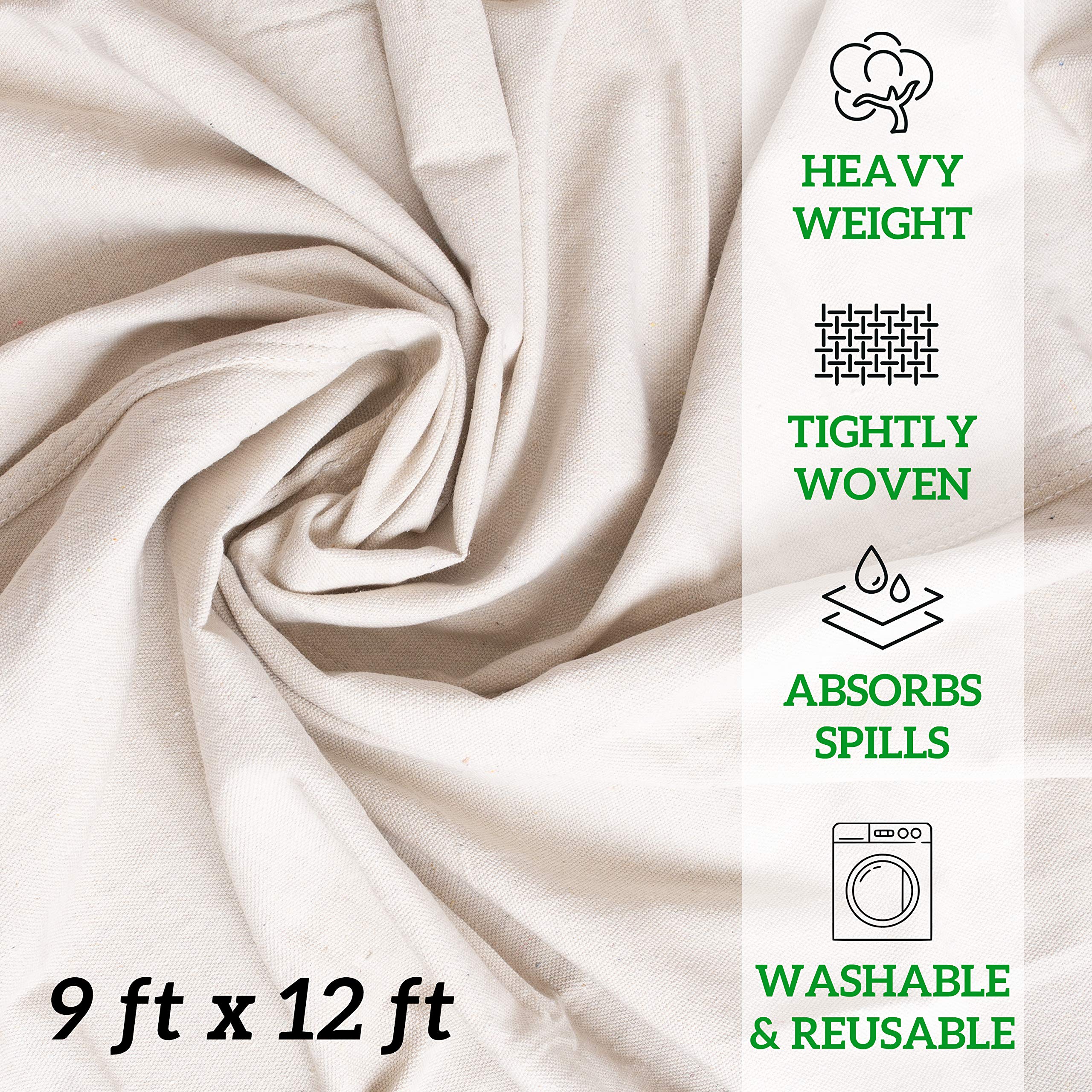 Green Lifestyle reusable and washable canvas drop cloth reduces waste on DIY projects