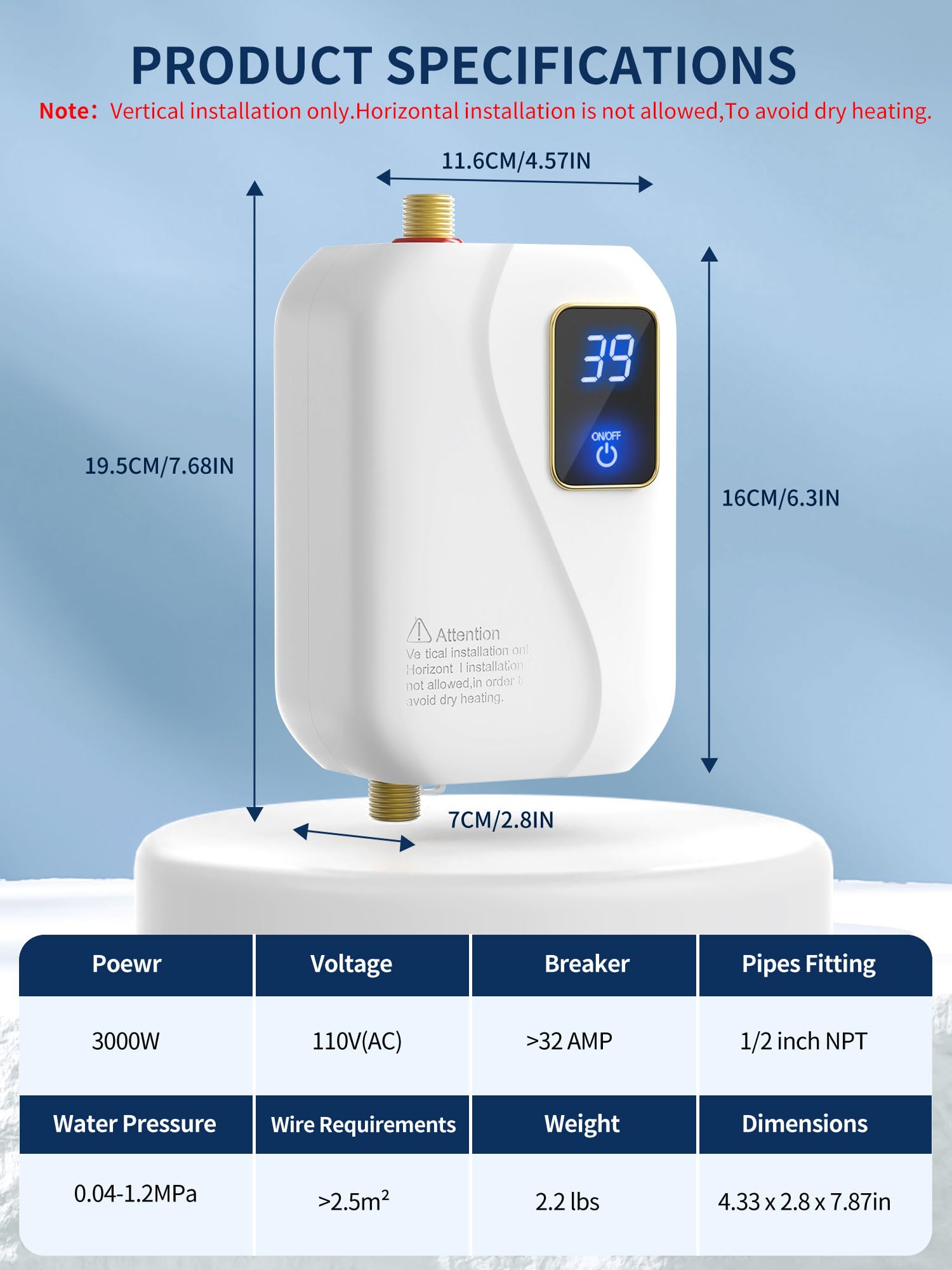 Green Point Home IPX4 waterproof shell protects against splashes and moisture