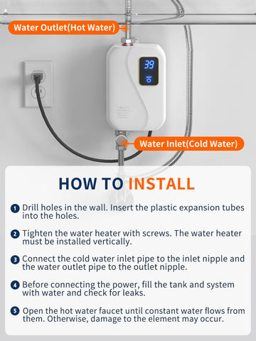Green Point Home under-sink tankless heater with digital display for precise temperature control